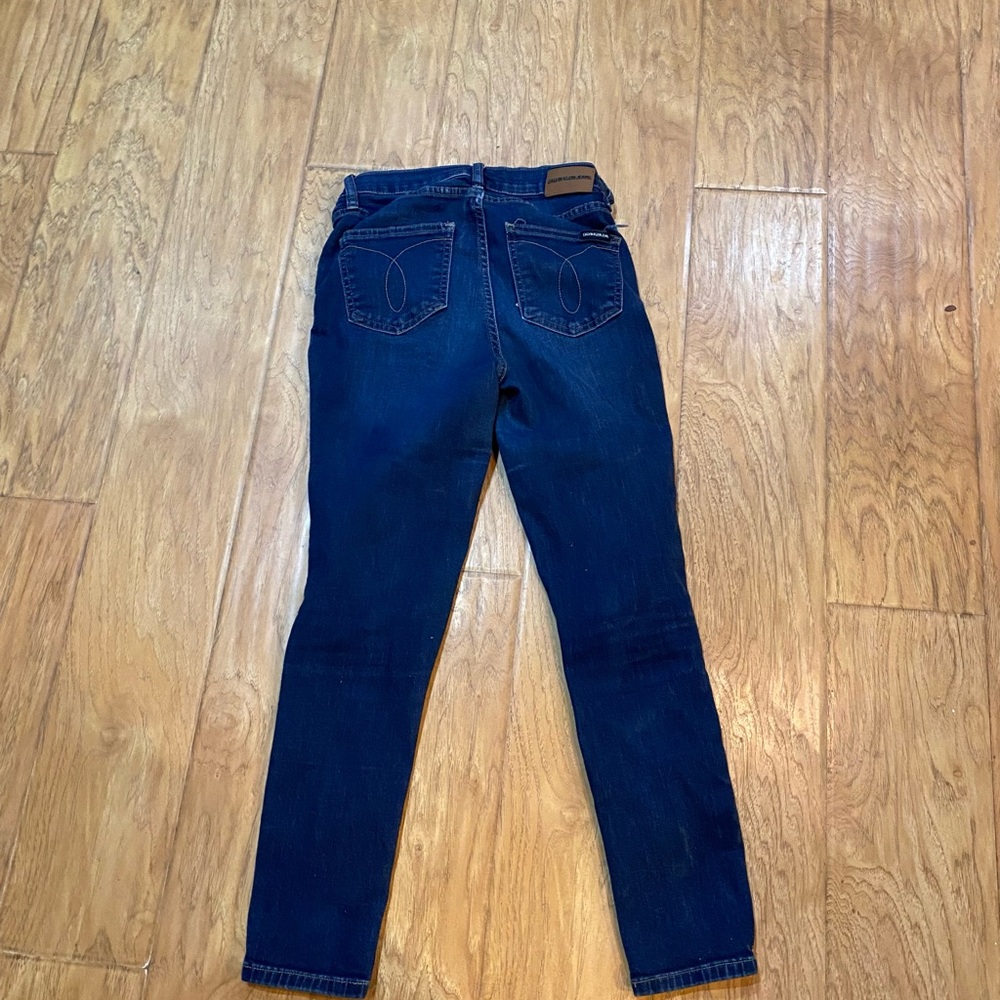 Calvin Klein Dark Blue Denim Jeans - Picture 3 of 5
